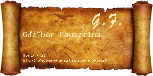 Góber Fausztina névjegykártya
